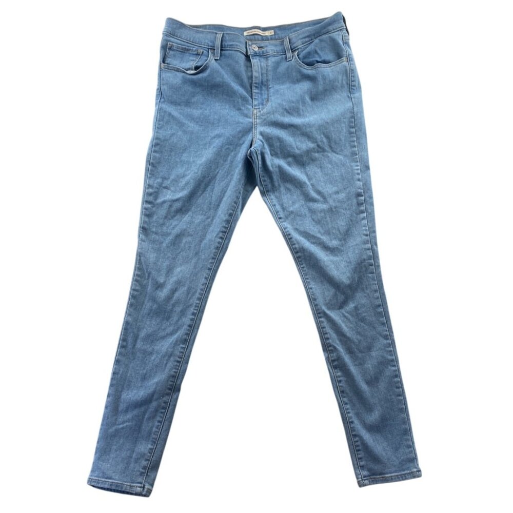 Levis Womens 720 Jeans Size 32 Blue Denim Ankle High Rise Super Skinny Jeans